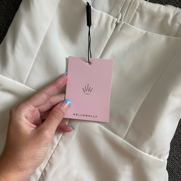 Brand New Super Cute!!! - Hello Molly White Dress - Picture 3 of 4